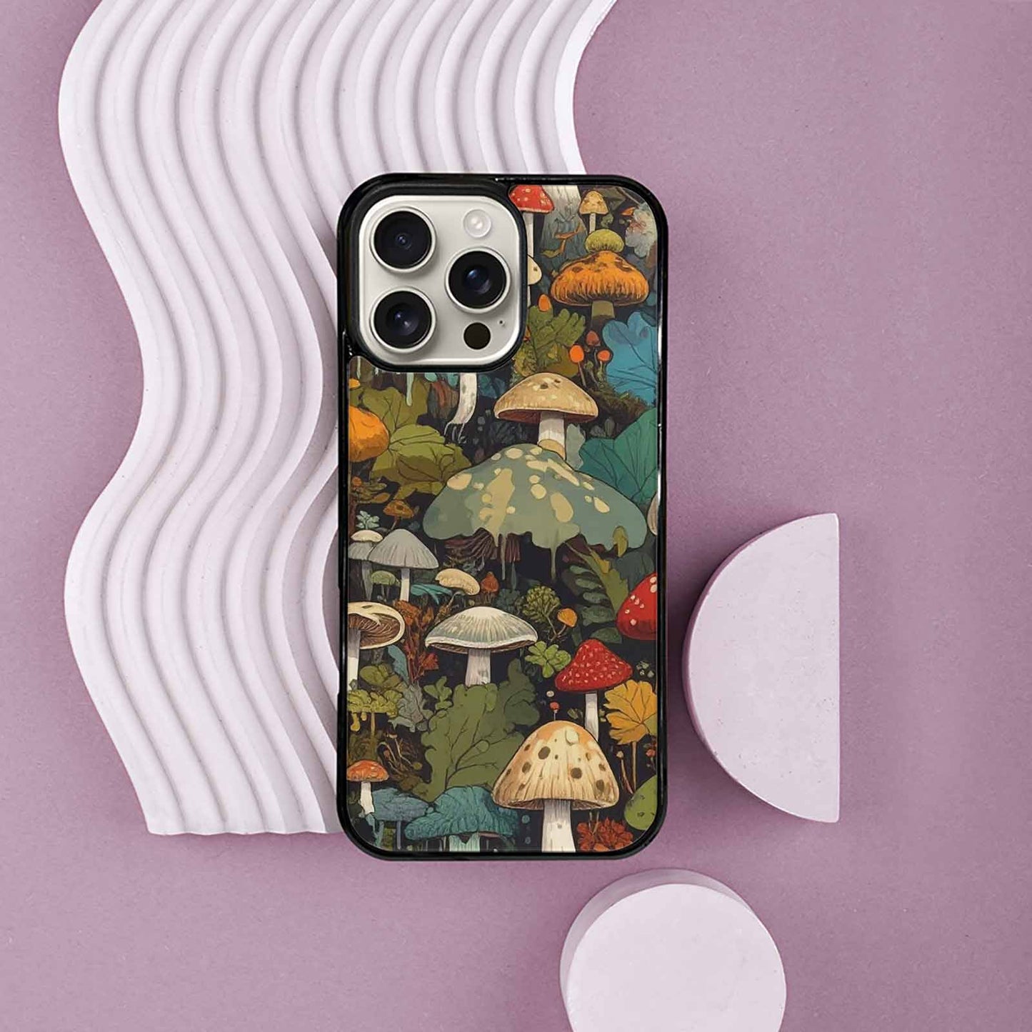 iPhone 16 Pro Max Case — Mushrooms Camomushrooms Patter Bki Personalized Phone, Unique Phone Case Design