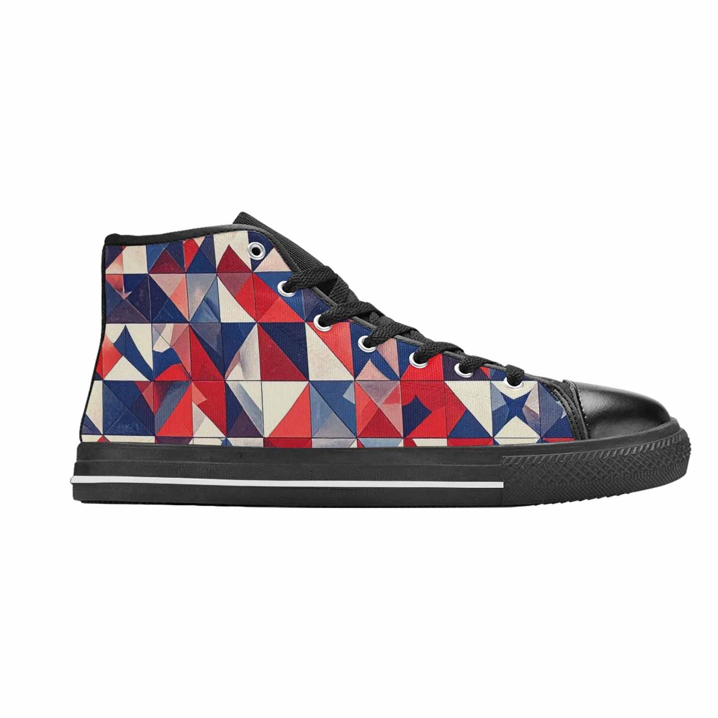 MEN'S American Flag Stars High Top Canvas Vivid Shoes