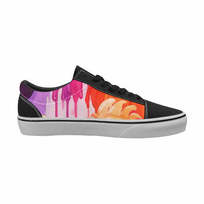 WOMEN'S Rainbow Sherbet Monster Canvas Lace-Up Vivid Custom Shoes