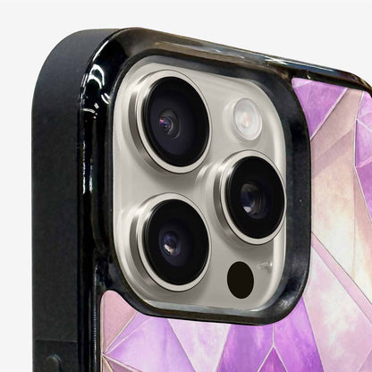 iPhone 16 Pro Max Case — Amethyst Crystal Art Pattern, Custom Phone Case