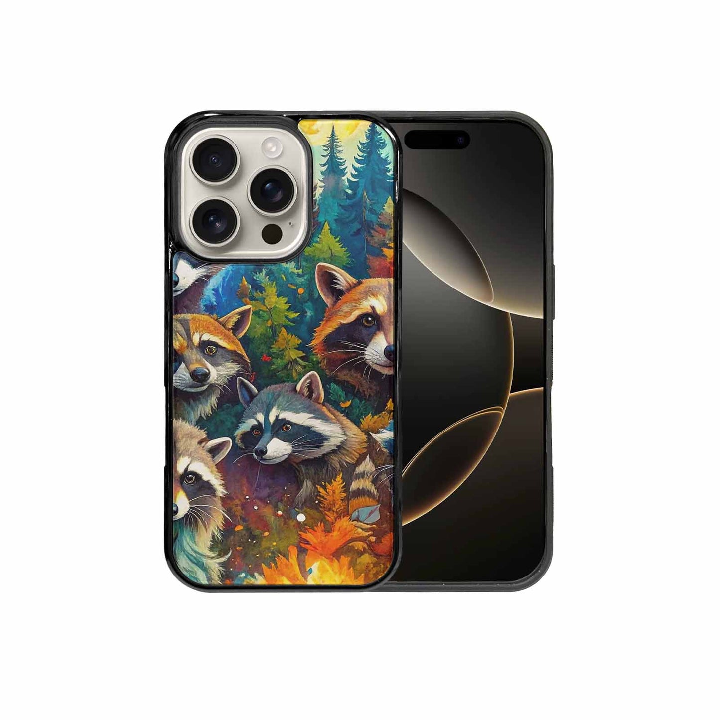 iPhone 16 Pro Case — Raccoon Bandit Raccoon Bandit Pattern Hundreds, Unique Phone Case Design