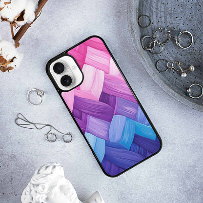 iPhone 16 Plus Case — Bisexual Flag Color Theme Small Rainbow, Custom Printed Phone Case