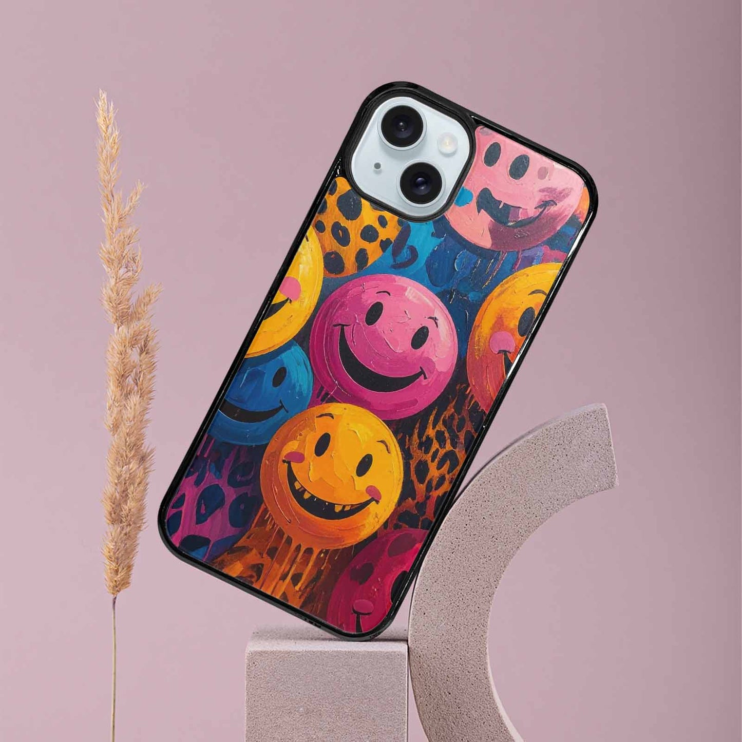 iPhone 15 Plus Case — Smiley Faces Animal Printsmile P7v, Custom Made Phone Cover