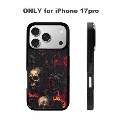 iPhone 17 Pro Case — Skull Dark Art Gothic Print Gothic, Custom Made Phone Cover