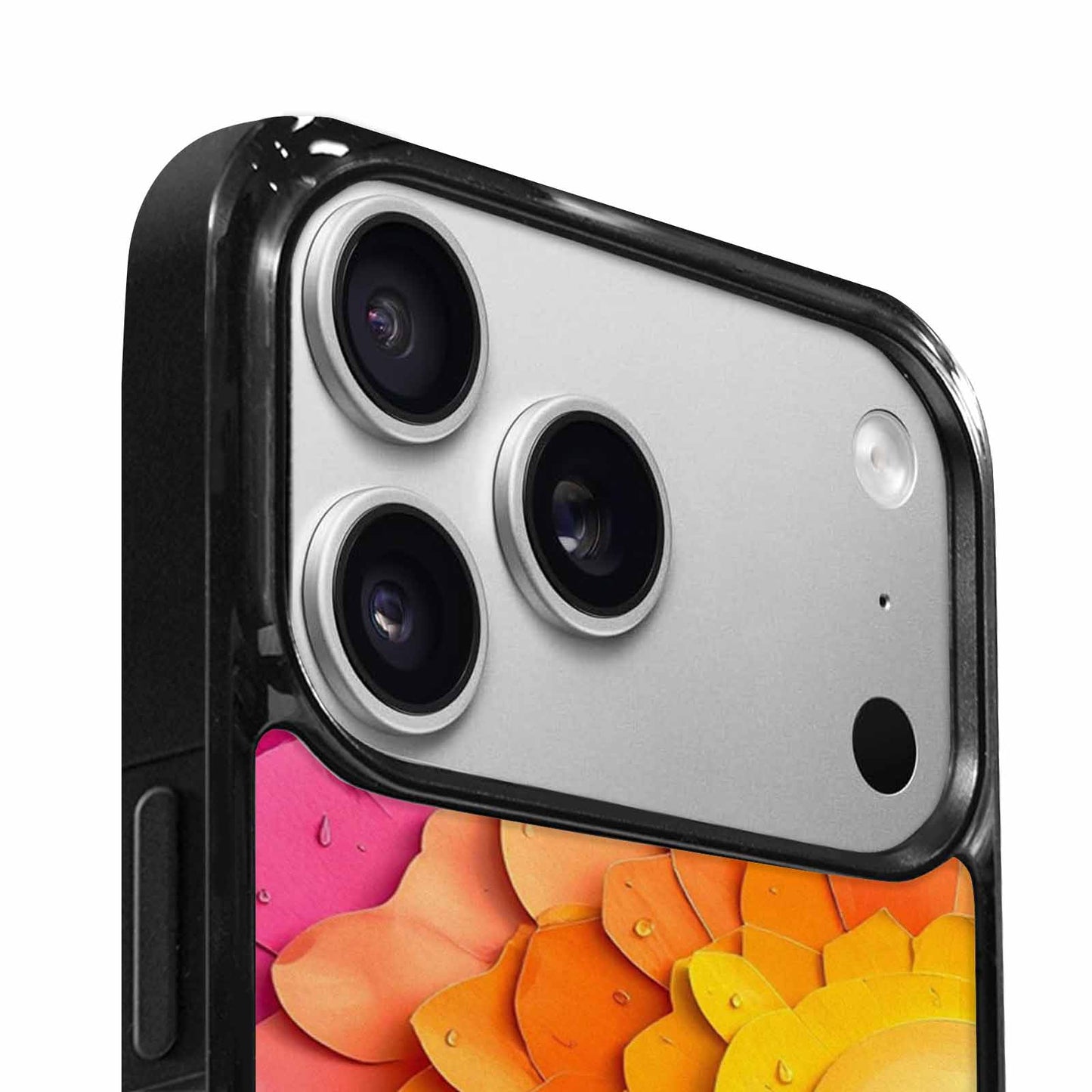 iPhone 17 Pro Case — Iridescent Cow Print Sun Original Art, Original Design Phone Case