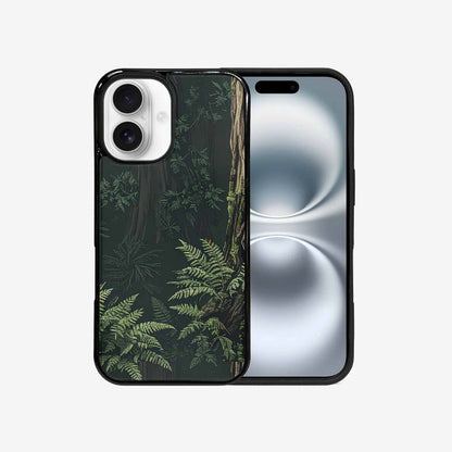 iPhone 16 Case — Seamless Pattern Ancient Redwood Forest Giant, Customized Protective Case