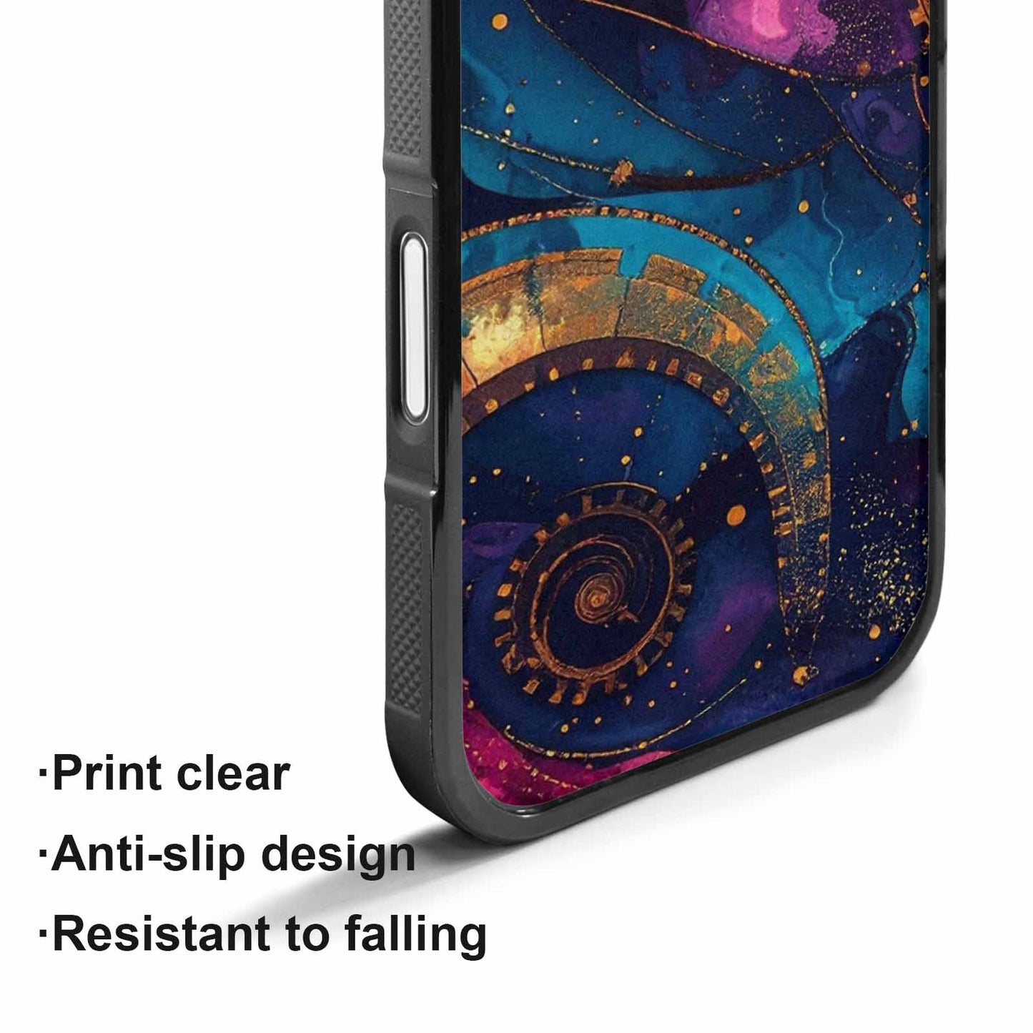 iPhone 17 Case — Steampunk Galaxy Art Seamless Galaxy Space, Unique Phone Case Design