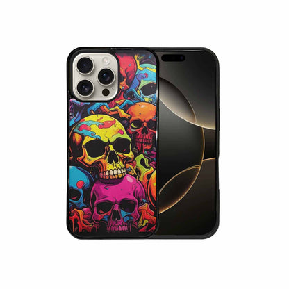 iPhone 16 Pro Max Case — 1000s Of Skulls Digital Camo Drip, Personalized Phone Case
