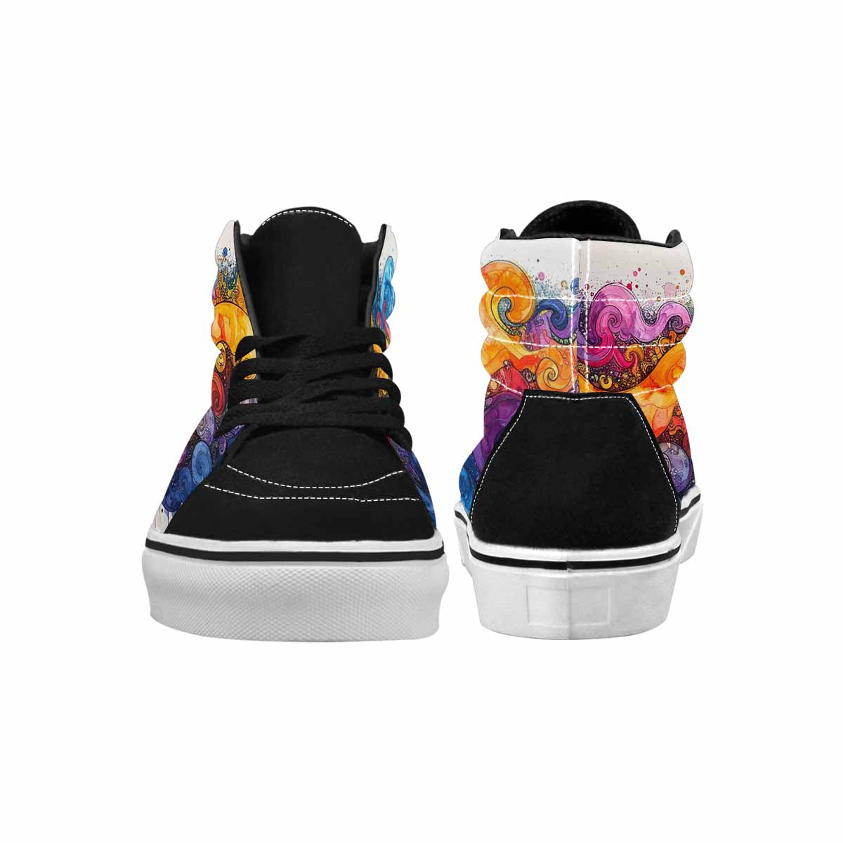 MEN'S Tie High Top Canvas Melting Art Sneakers