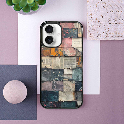 iPhone 16 Case — Distressed Grunge Texture Pattern Hundreds Of, Custom Printed Phone Case