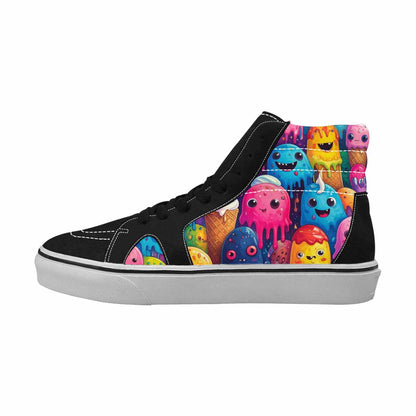 MEN'S Melting Ice Cream Monster High Top Canvas Aesthetic Shoes