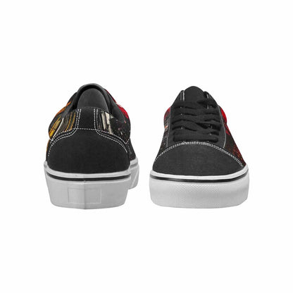 WOMEN'S Liminal Space Fragment Lace-Up Canvas Melting Art Sneakers