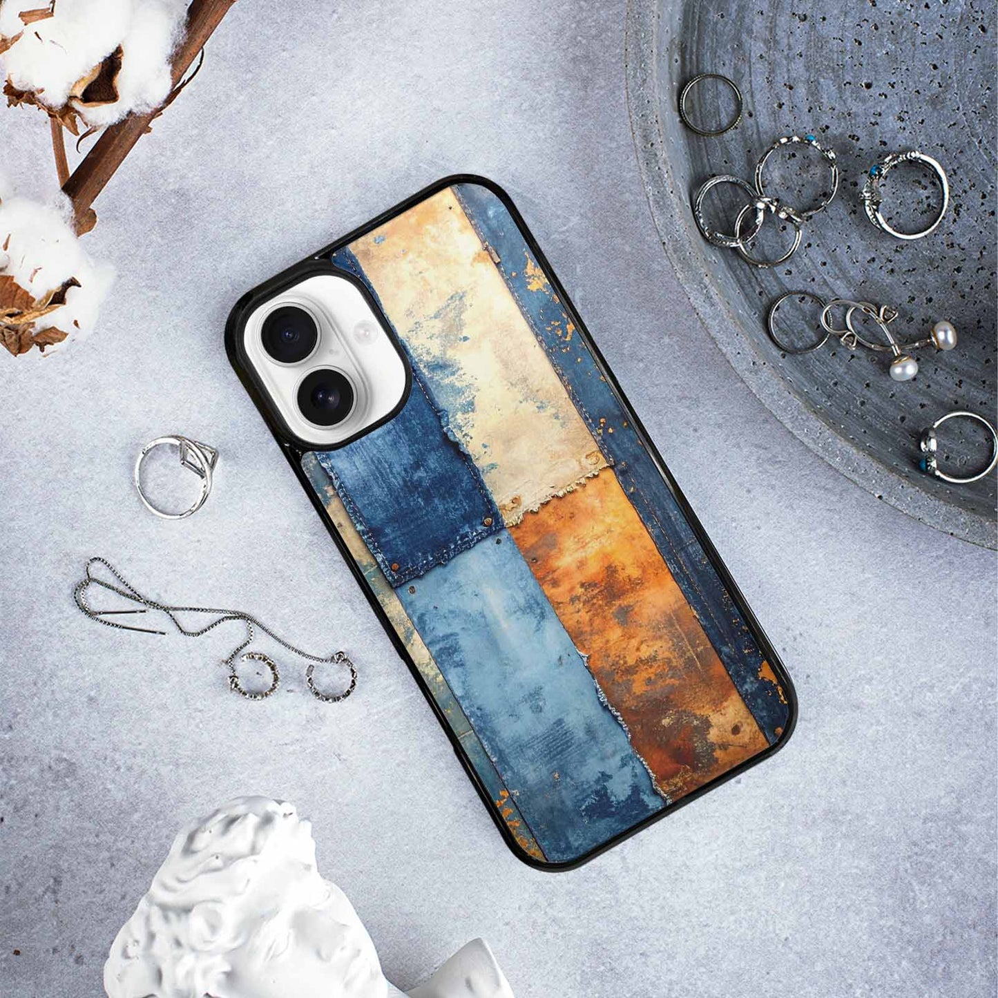 iPhone 16 Plus Case — Curve The Ripping Demin Tectures For, Custom Print Case Cover