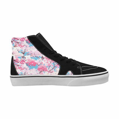 MEN'S Cherry Blossom Branch Cherry High Top Canvas Melting Art Sneakers