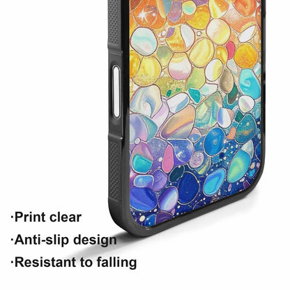 iPhone 17 Case — Holographic Iridescent Shimmer Pattern Original Art, Custom Printed Phone Case