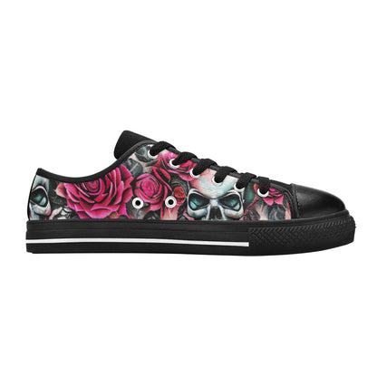 MEN'S Skulls Roses Deluxe 2 Canvas Surreal Custom Sneakers