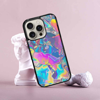 iPhone 16 Pro Case — Holographic Iridescent Shimmer Pattern Hundreds Of, Personalized Phone Case