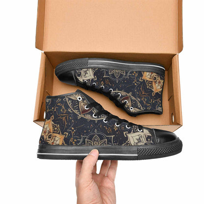 WOMEN'S Mandala High Top Canvas Grunge Sneakers