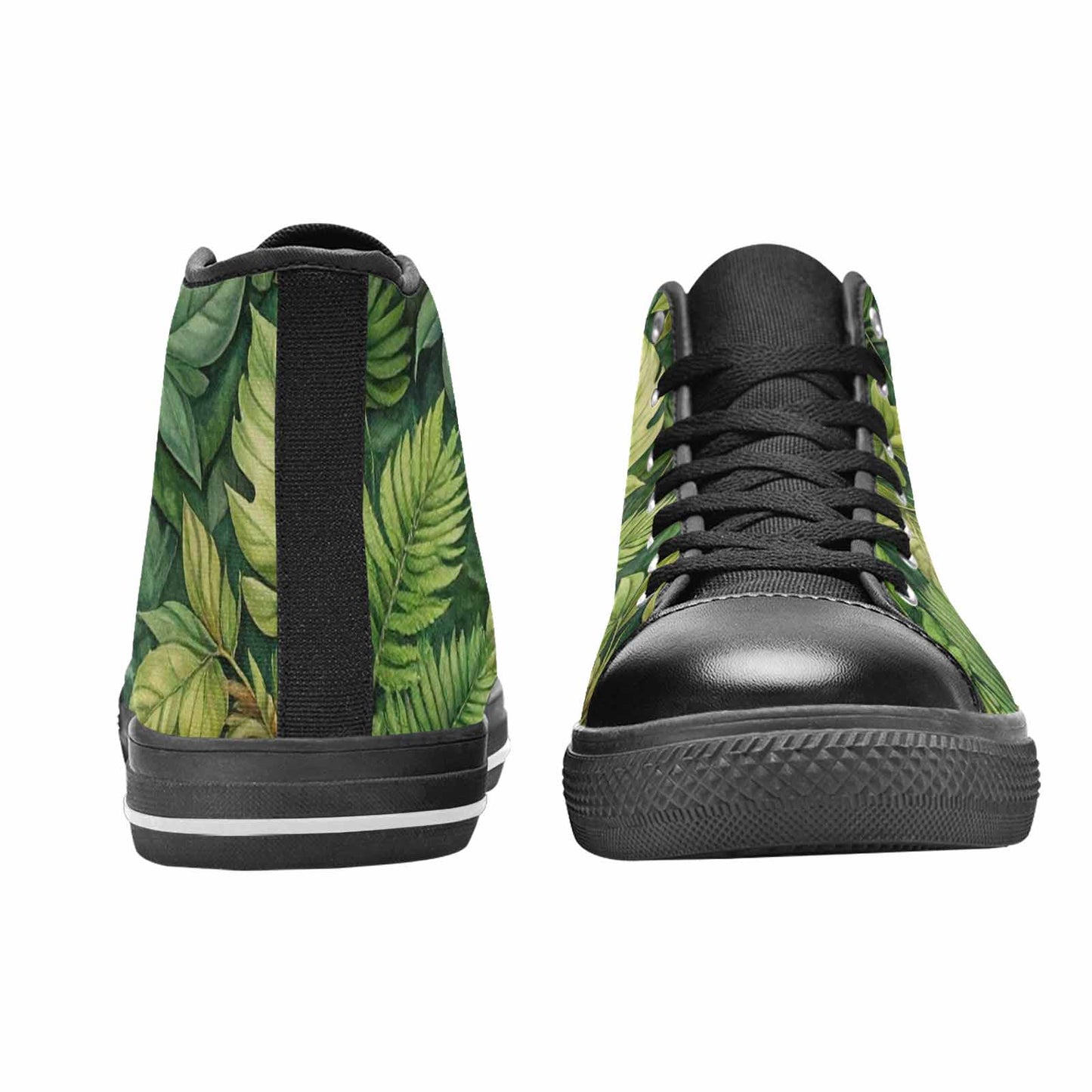 WOMEN'S Seven-Point Palmate Leaf High Top Canvas Aesthetic Sneakers