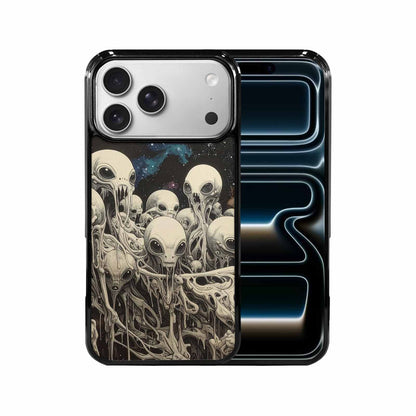iPhone 17 Pro Max Case — Melting Aliens Pattern Alien Scifi, Custom Print Case Cover