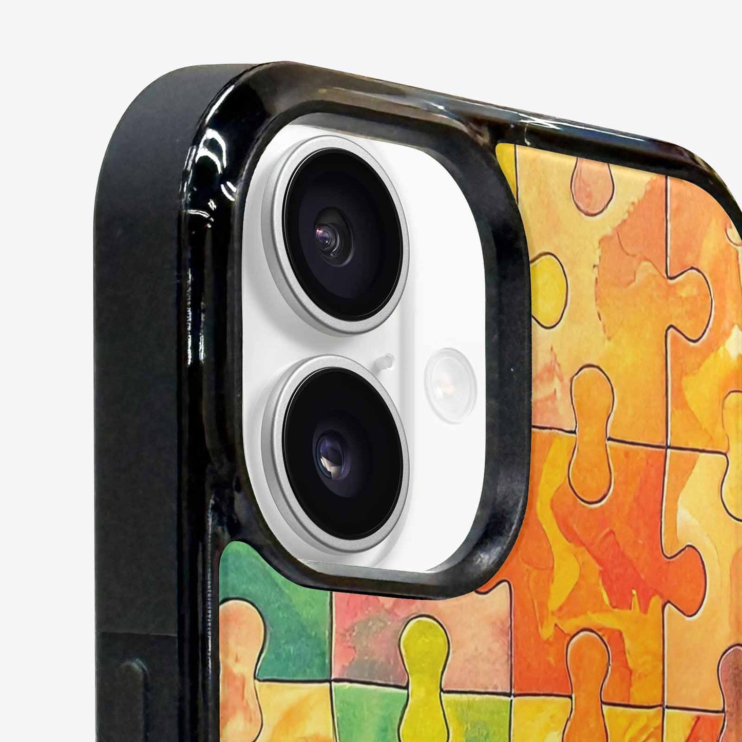 iPhone 16 Plus Case — Autism Puzzle Pieces Puzzle Piece Pattern, Custom Printed Phone Case
