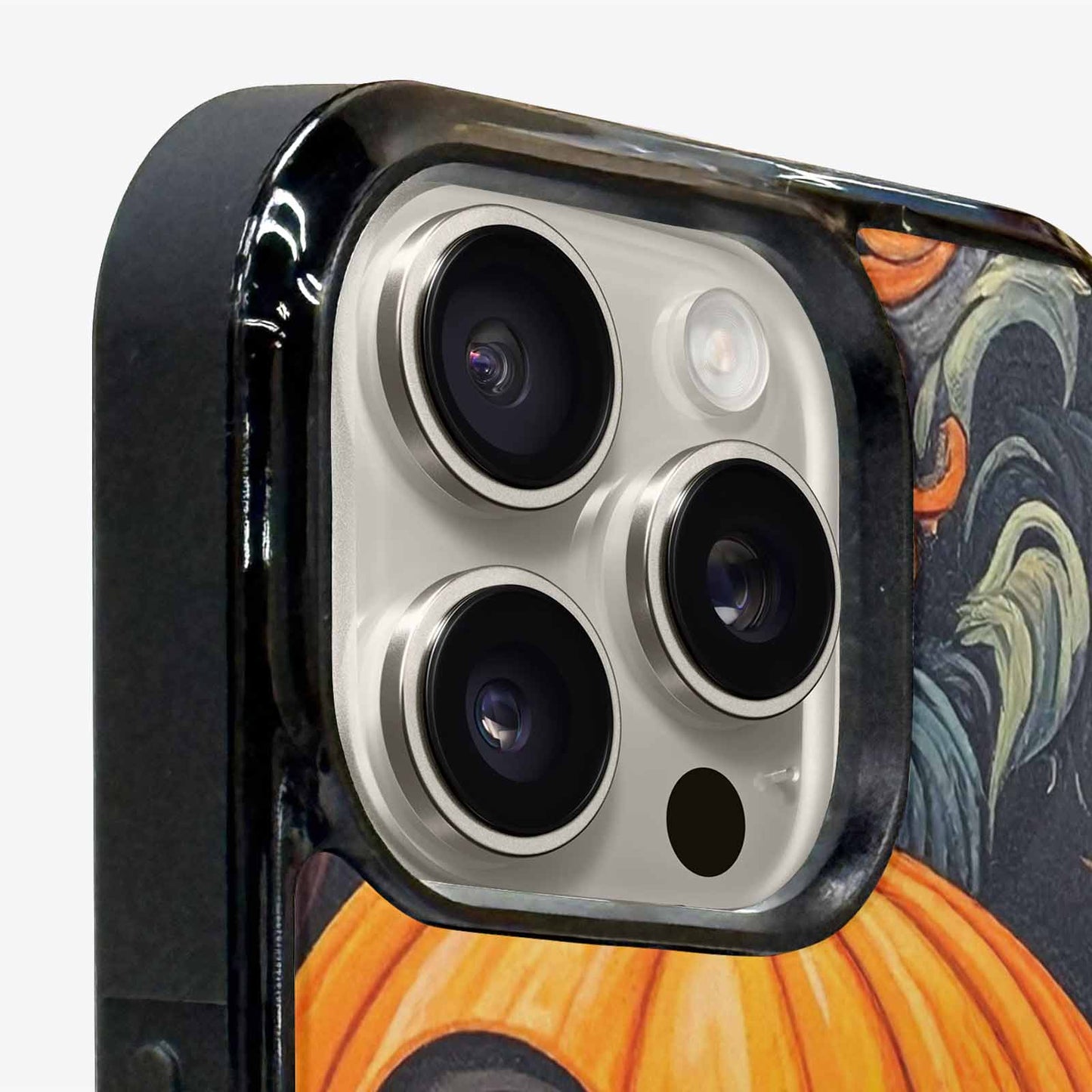 iPhone 15 Pro Max Case — Cartoon Pumpkin Monster, Custom Art Phone Cover