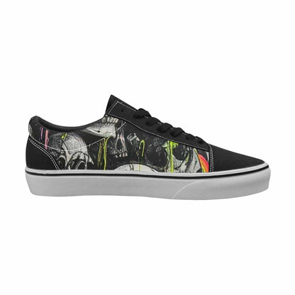 WOMEN'S Rainbow From Skull S Lace-Up Canvas Neon Fantasy Custom Shoes
