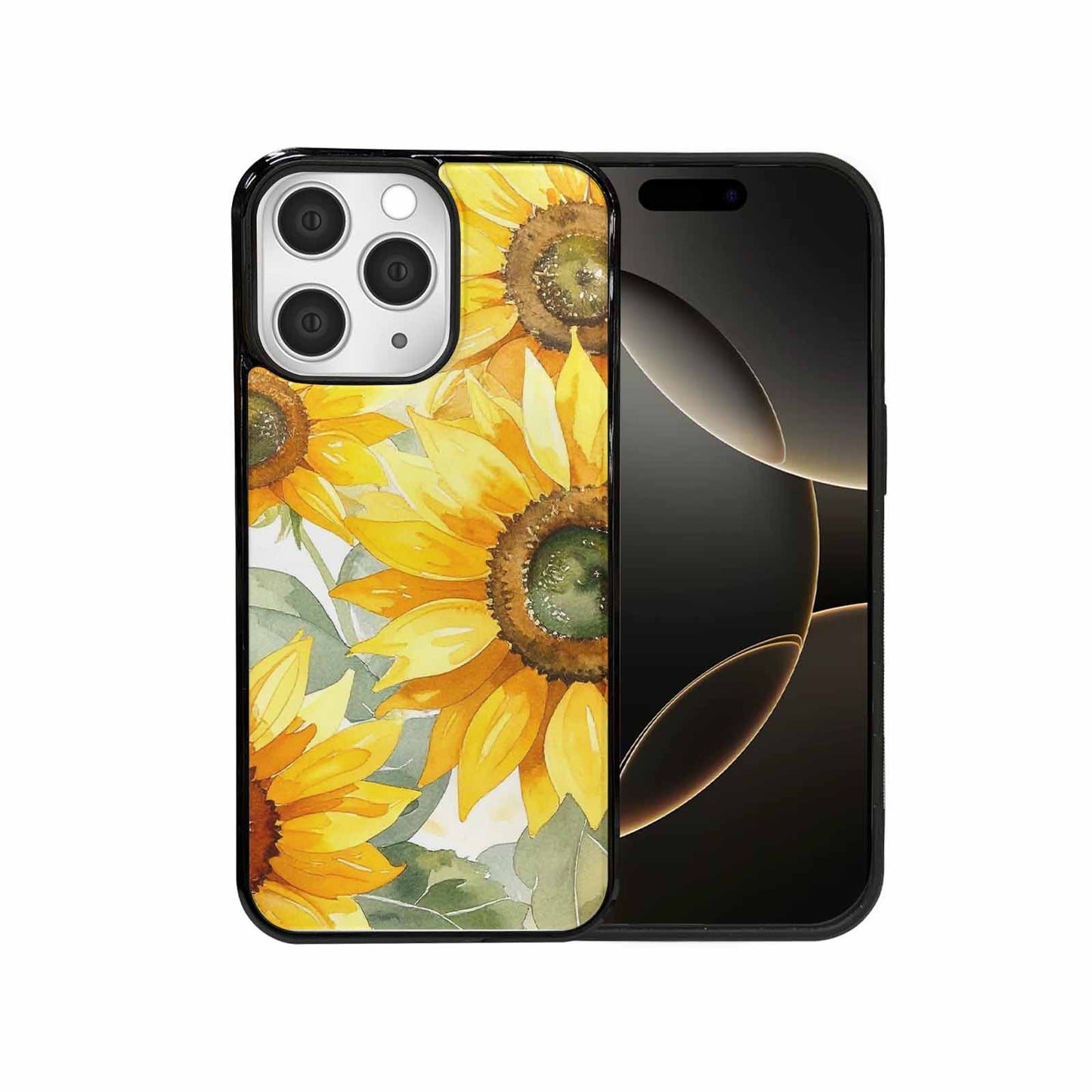 iPhone 15 Pro Max Case — Sunflowers Watercolor, Custom Print Case Cover