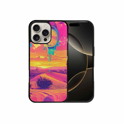iPhone 16 Pro Max Case — Surrealist Dreamscape Pattern Melting Clocks Desert, Customized Protective Case