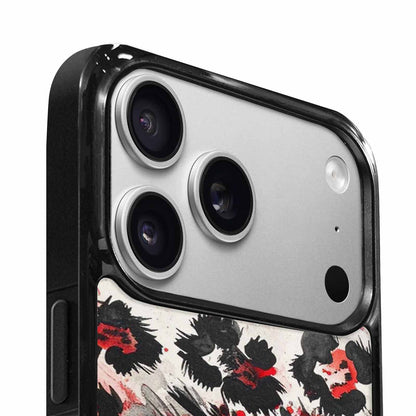 iPhone 17 Pro Case — Animal Print Black Red Ink Animal, Custom Phone Case