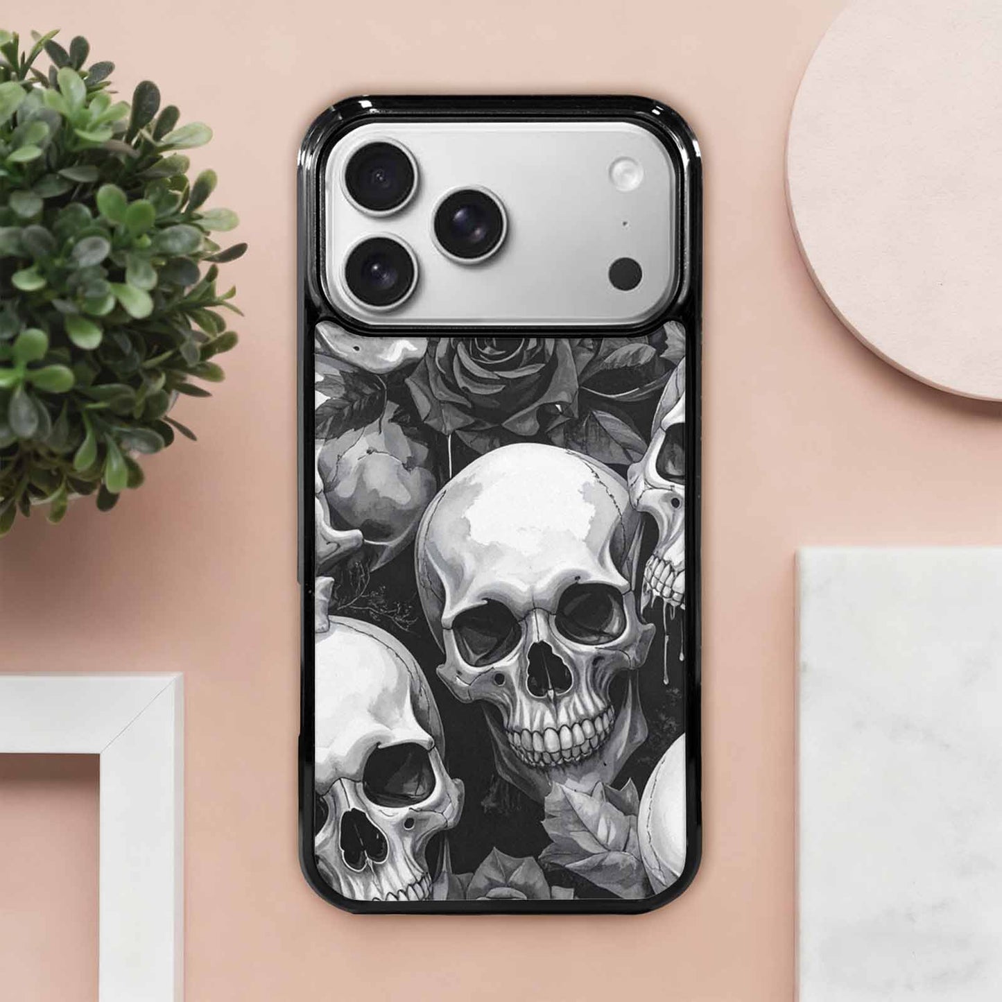iPhone 17 Pro Max Case — Skull Dark Art Gothic Print Gothic, Custom Phone Case