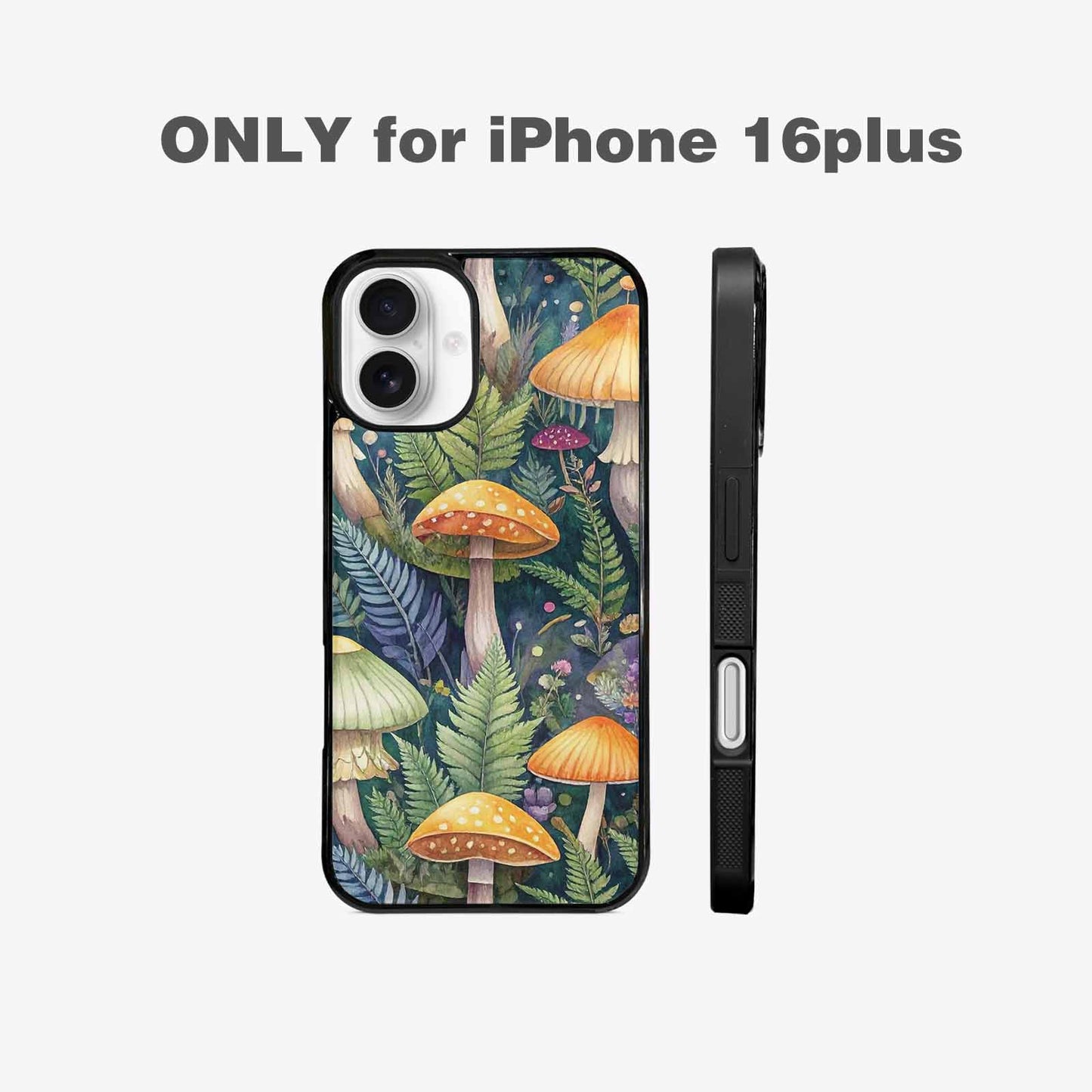 iPhone 16 Plus Case — Mushrooms Botanicalmushrooms P, Original Design Phone Case