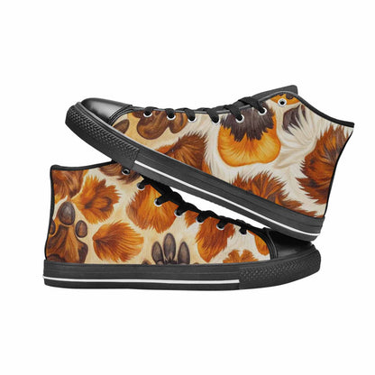 WOMEN'S Cow Animal Print High Top Canvas Cottagecore Shoes