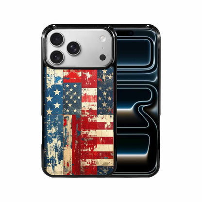 iPhone 17 Pro Max Case — Small American Flag Stars Galaxy Space, Custom Printed Phone Case