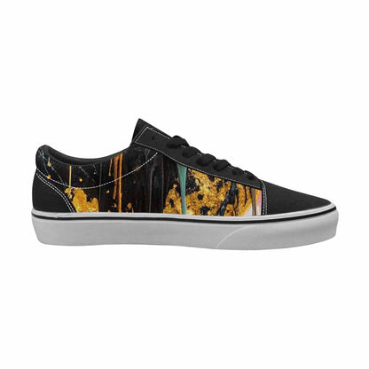 WOMEN'S Aliens  Marble Melting Lace-Up Canvas Cottagecore Sneakers
