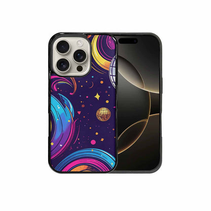 iPhone 16 Pro Case — 1970s Disco Cartoon Art Pattern, Unique Phone Case Design