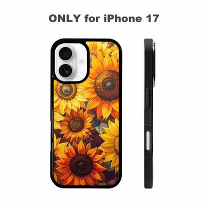 iPhone 17 Case — Full Color Vibrant Sunflower Floral, Custom Printed Phone Case