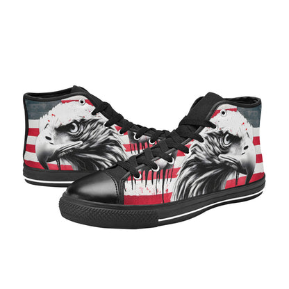 WOMEN'S Patrotic Eagle Art High Top Canvas Dark Academia Custom Shoes