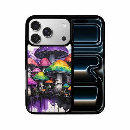 iPhone 17 Pro Case — Black Purple Ink Rainbow Drip Original, Customized Protective Case