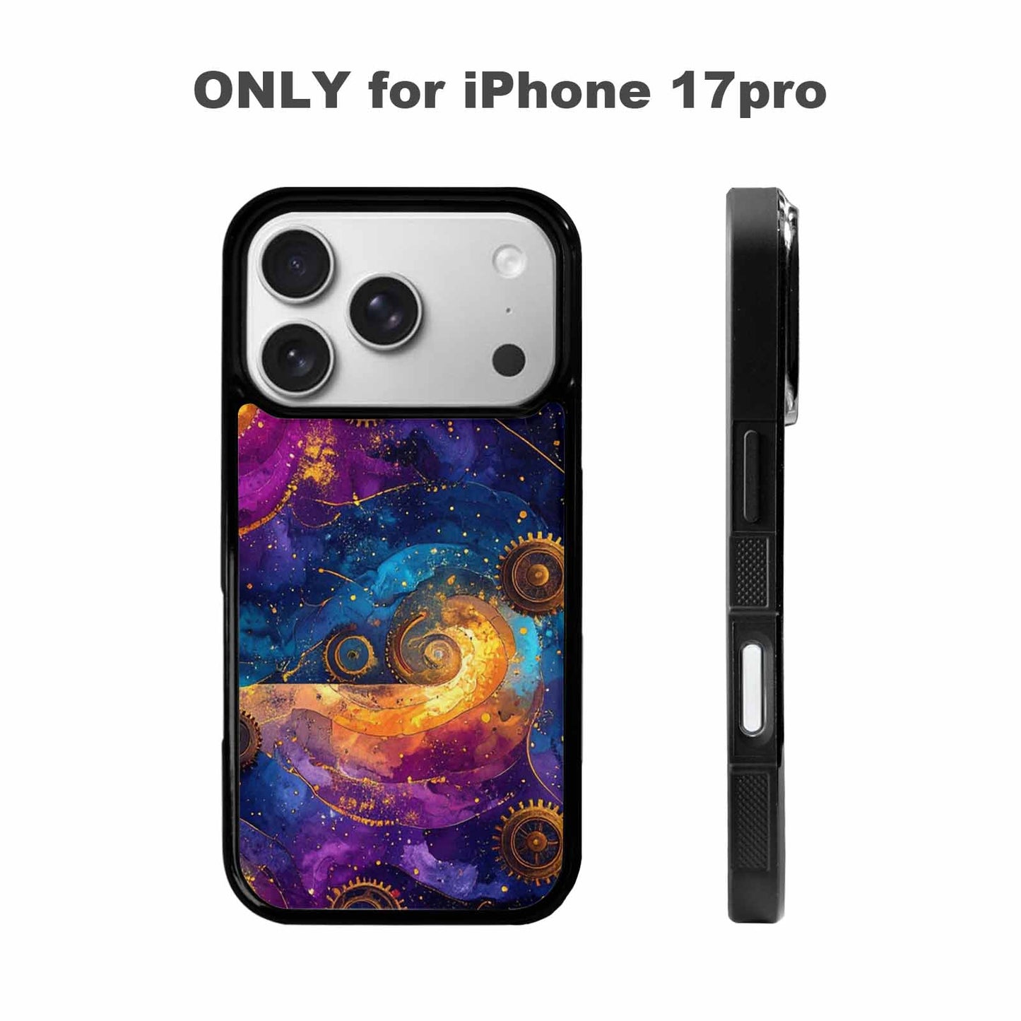 iPhone 17 Pro Case — Steampunk Galaxy Art Seamless Pattern Galaxy, Unique Phone Case Design