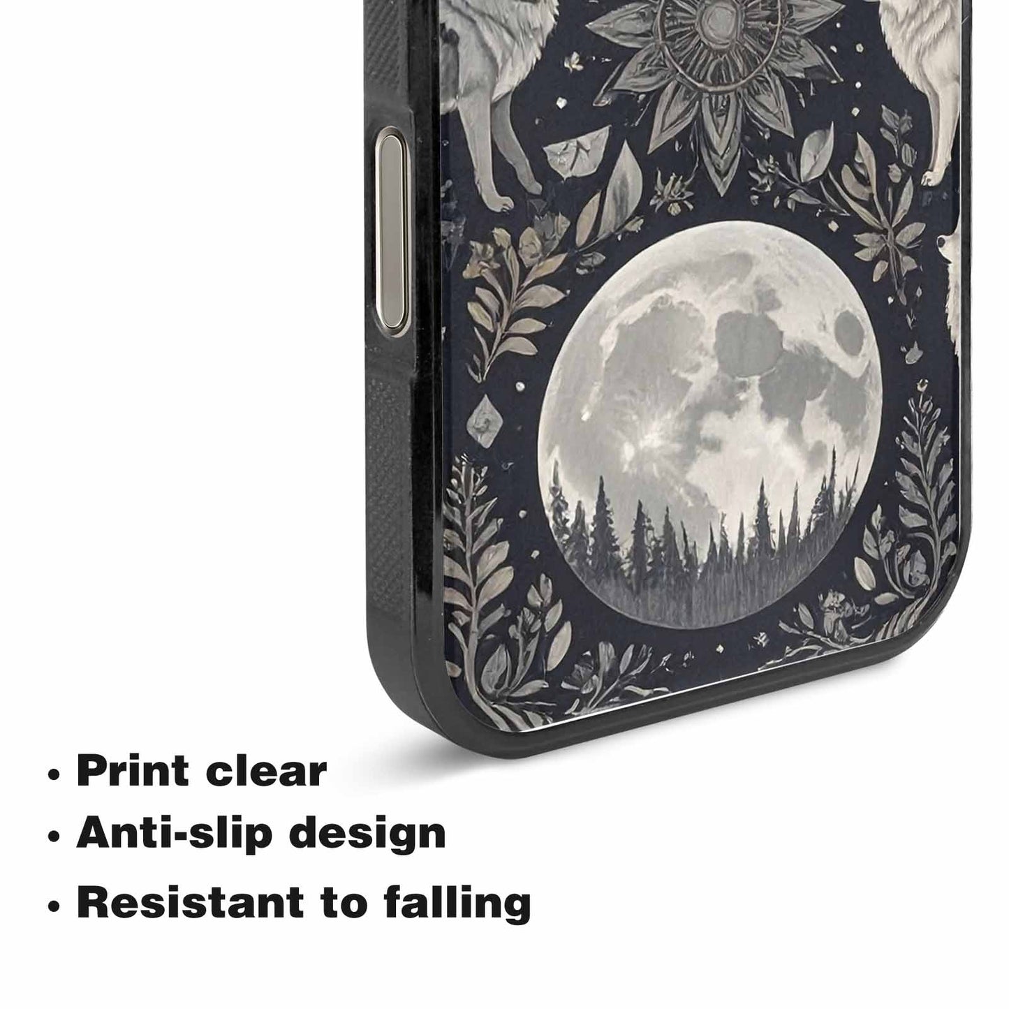 iPhone 15 Pro Max Case — Wolves Everywhere Collage Overlap Small Wolf, Custom Phone Case