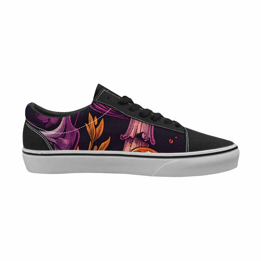 WOMEN'S Mushroom Skull Canvas Lace-Up Surreal Custom Shoes