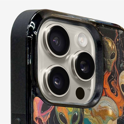 iPhone 16 Pro Case — Aliens Marblealiens Pattern Onb, Unique Phone Case Design