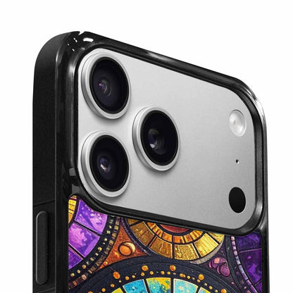 iPhone 17 Pro Max Case — Iridescent Fantasy Sun Original Art, Unique Phone Case Design