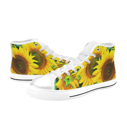 MEN'S Sunflowers Art Men’S High Top Canvas Vivid Custom Sneakers