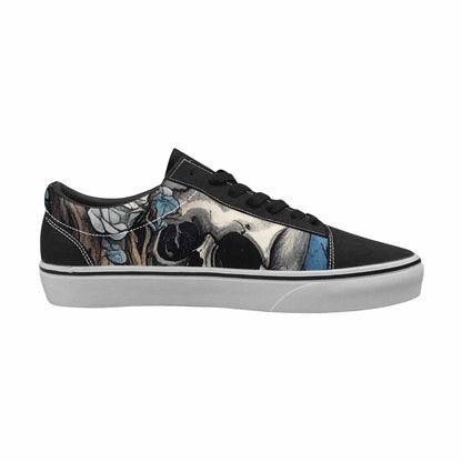 WOMEN'S Skull Roses Lace-Up Canvas Kaleidoscope Custom Sneakers