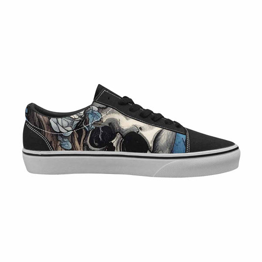 WOMEN'S Skull Roses Lace-Up Canvas Kaleidoscope Custom Sneakers