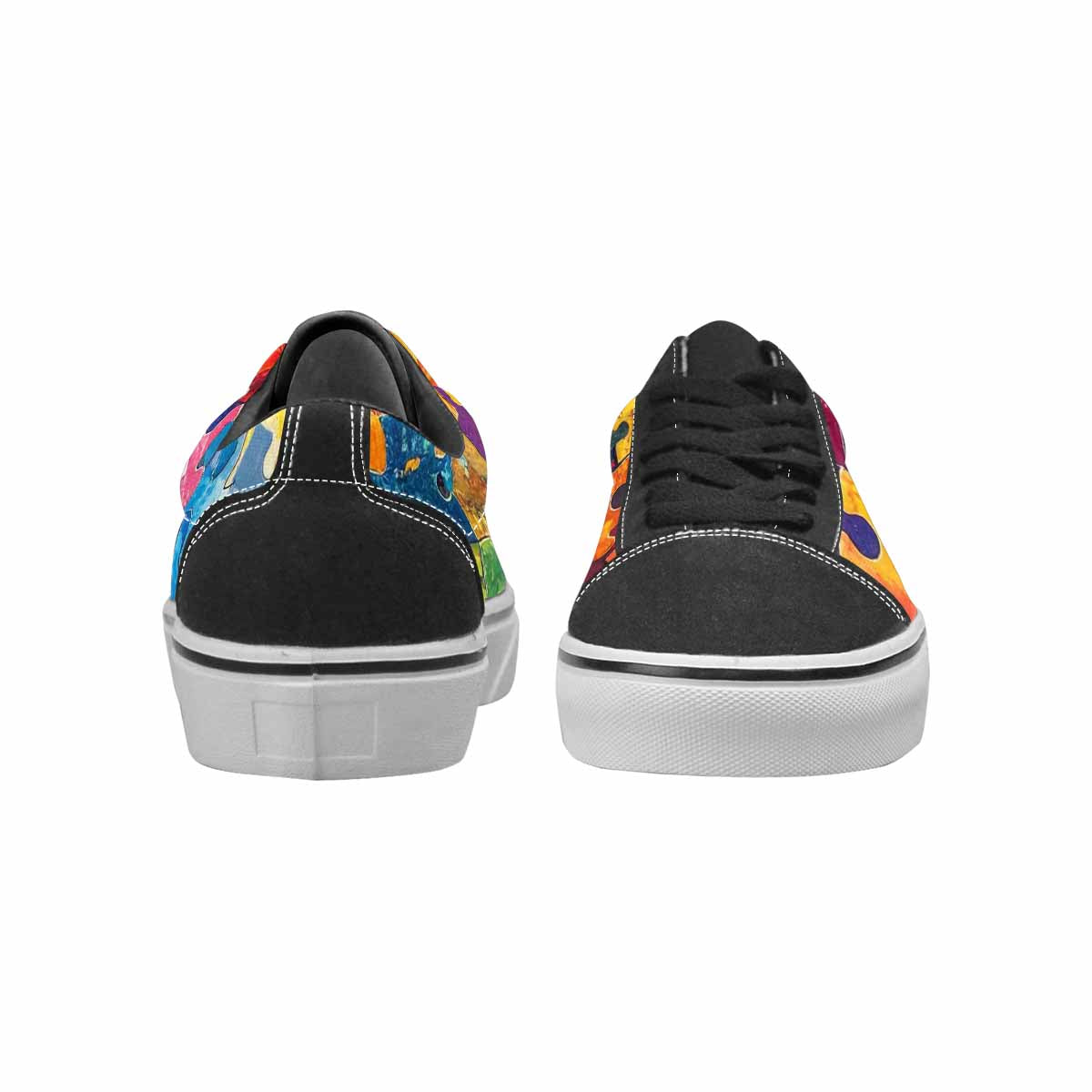 WOMEN'S Autism Puzzle Pieces Lace-Up Canvas Kaleidoscope Sneakers