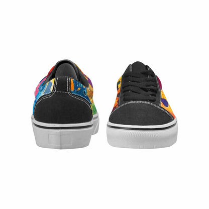 WOMEN'S Autism Puzzle Pieces Lace-Up Canvas Kaleidoscope Sneakers