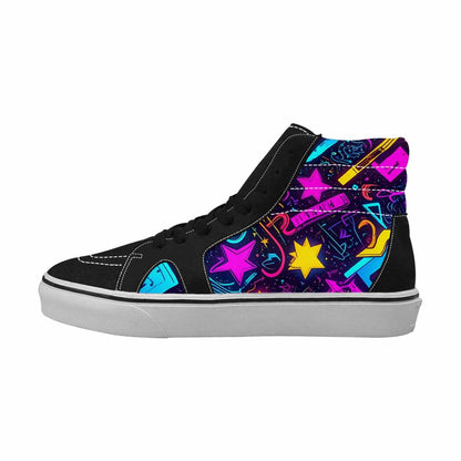 MEN'S 80s Retro Motif High Top Canvas Dreamlike Custom Shoes